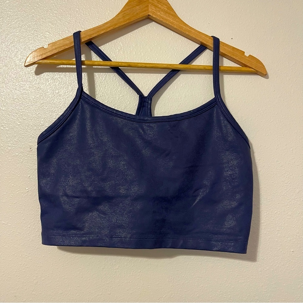 Aerie Offline Blue Sports Bra Size Large Athletic Top Cropped Sports Bra